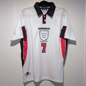 David Beckham England 1998 Jersey Home White Mens #7